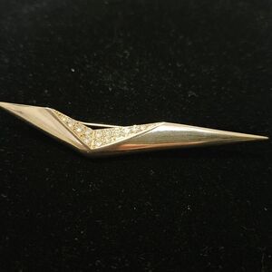 Vintage Parklane Bolt Shaped Rhinestone Brooch